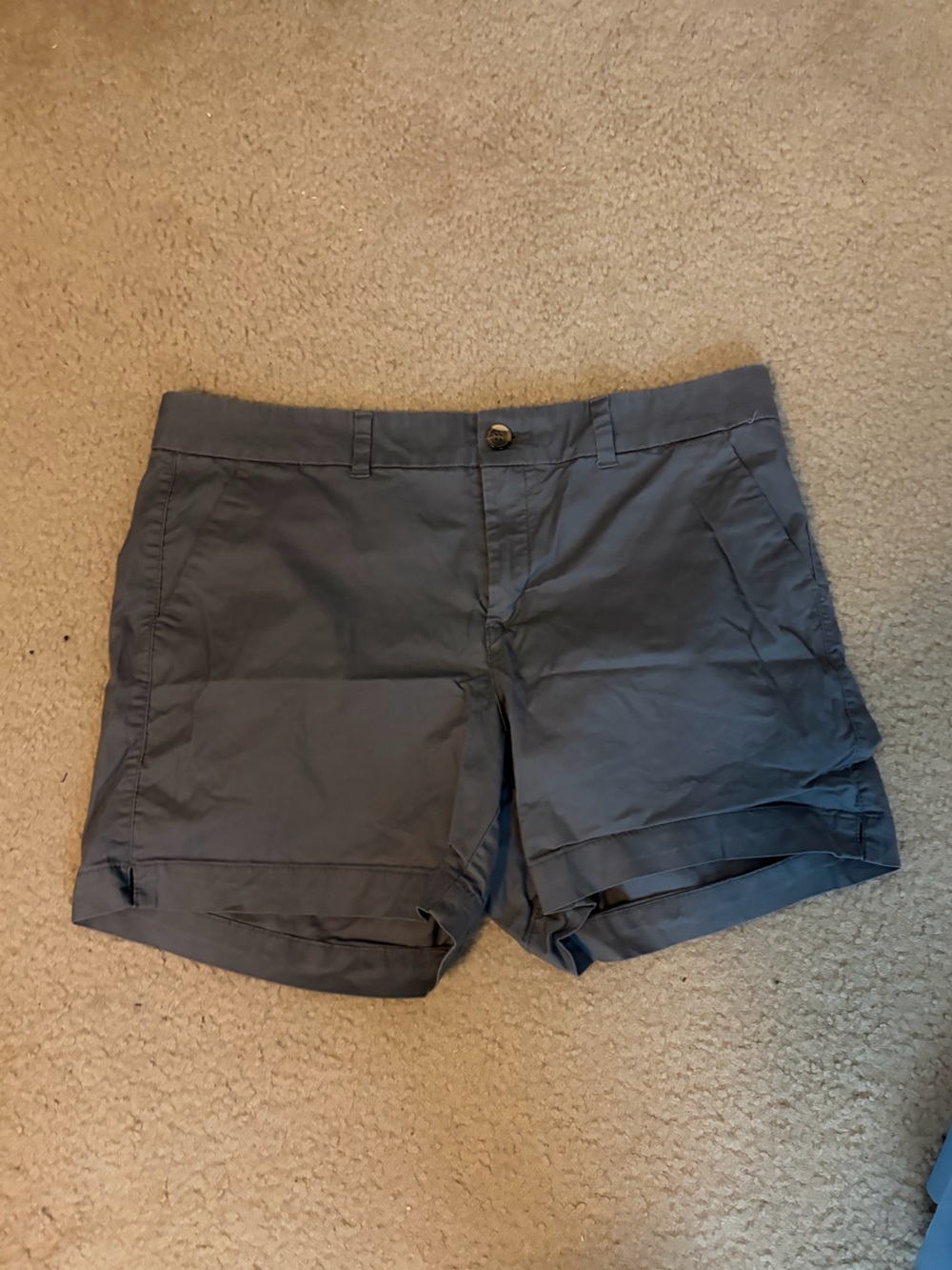 Old Navy Women's Flat Front Shorts in Slate Gray